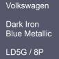 Preview: Volkswagen, Dark Iron Blue Metallic, LD5G / 8P.